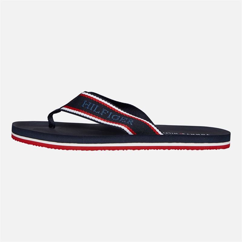 Tommy Hilfiger Mens Comfort Beach Flip Flops Desert Sky