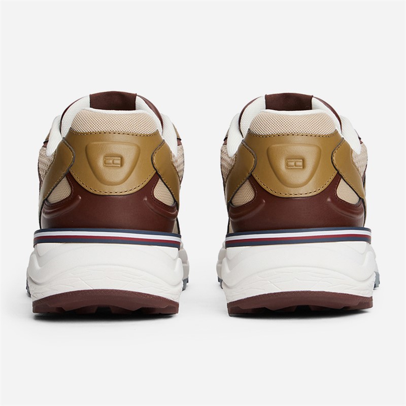 Tommy Hilfiger Mens Runner Tech Trainers Rooted Brown