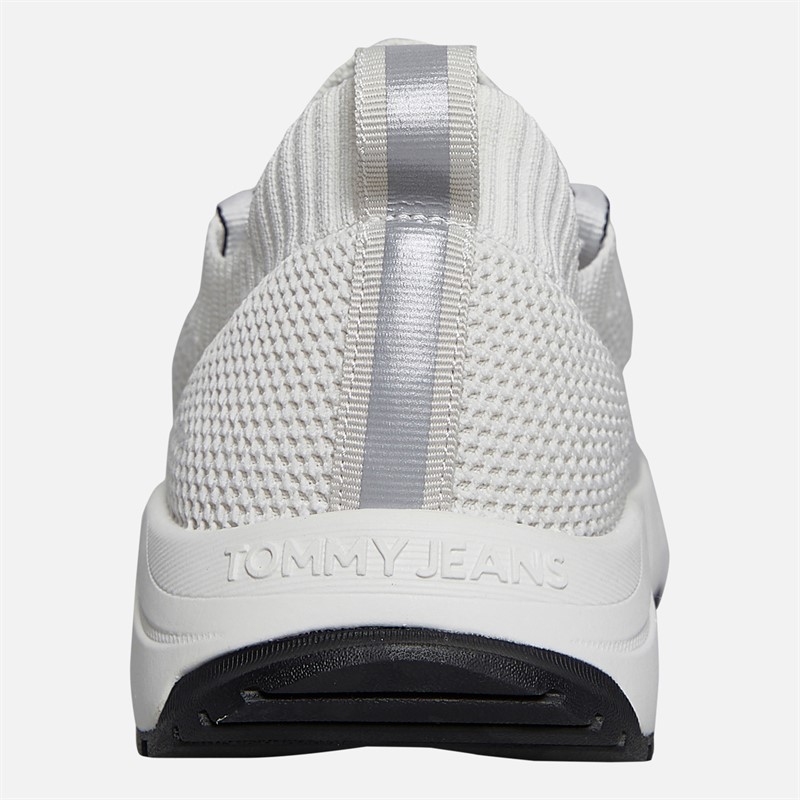 Tommy Hilfiger Mens Knitted Trainers Ecru