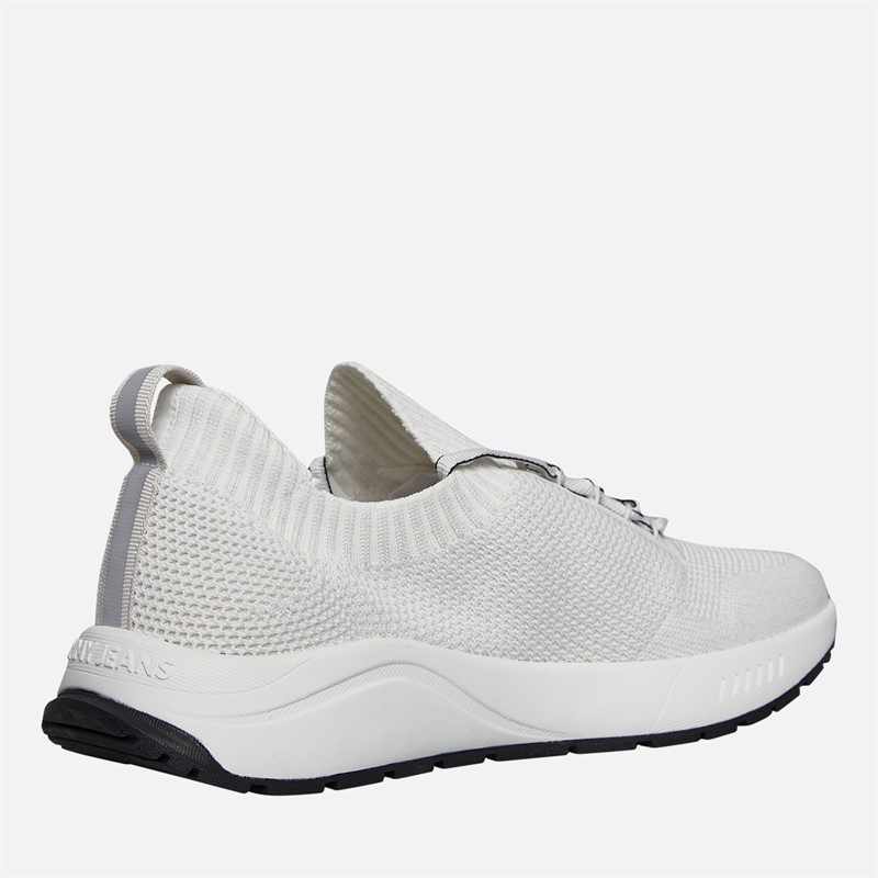 Tommy Hilfiger Mens Knitted Trainers Ecru