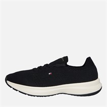 Tommy Hilfiger Womens Knit Runner Trainers Black