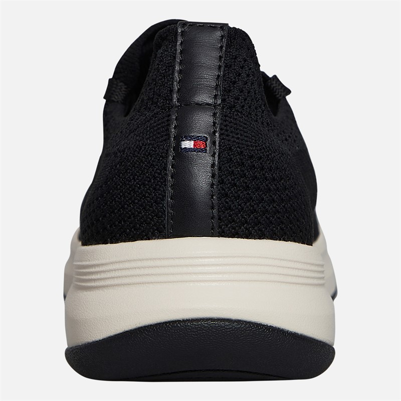 Tommy Hilfiger Womens Knit Runner Trainers Black