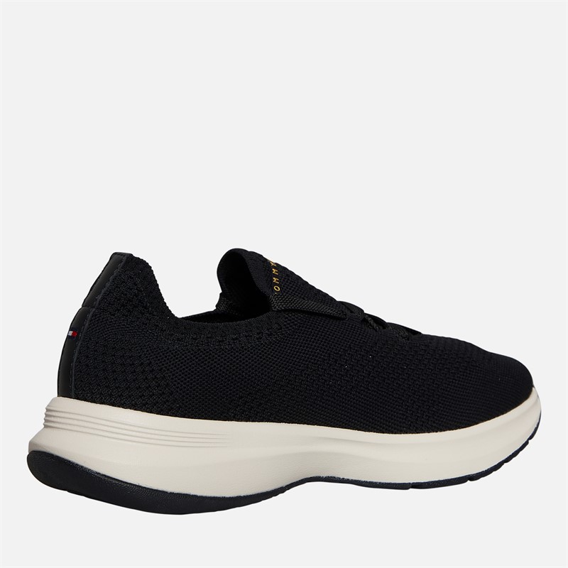 Tommy Hilfiger Womens Knit Runner Trainers Black