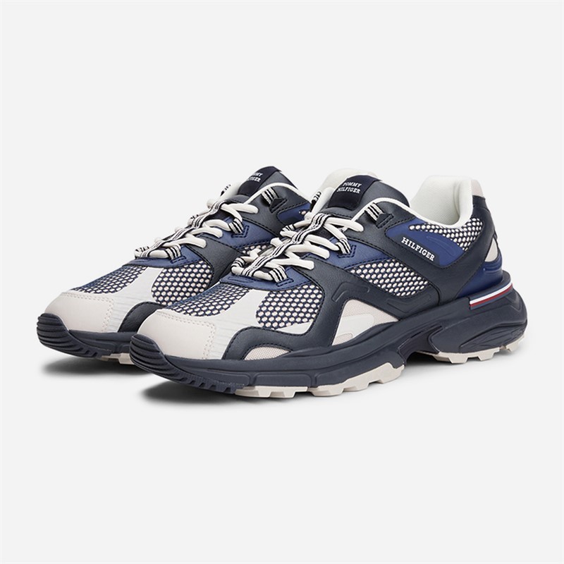 Tommy Hilfiger Mens Runner Tech Trainers Desert Sky