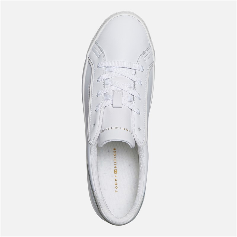 Tommy Hilfiger Womens Essential Vulc Trainers White/Gold