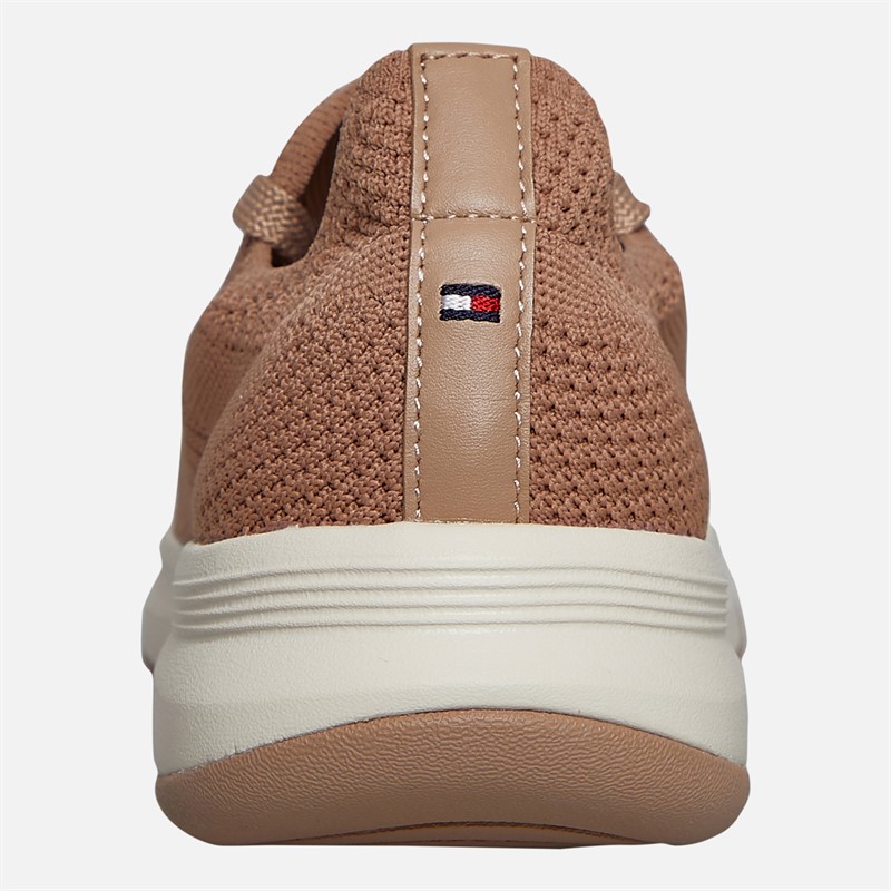 Tommy Hilfiger Womens Knit Runner Trainers Claystone