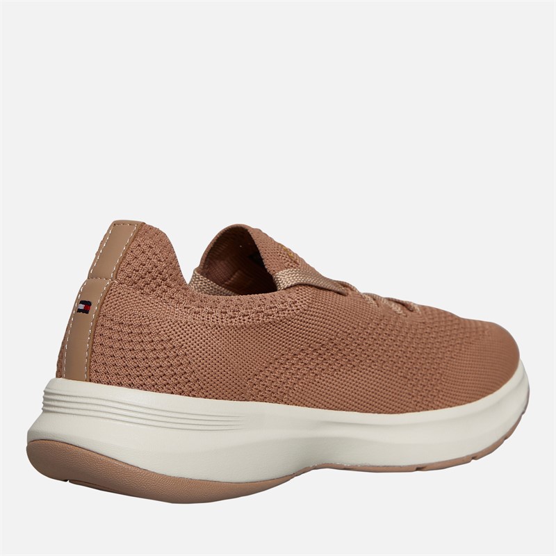 Tommy Hilfiger Womens Knit Runner Trainers Claystone