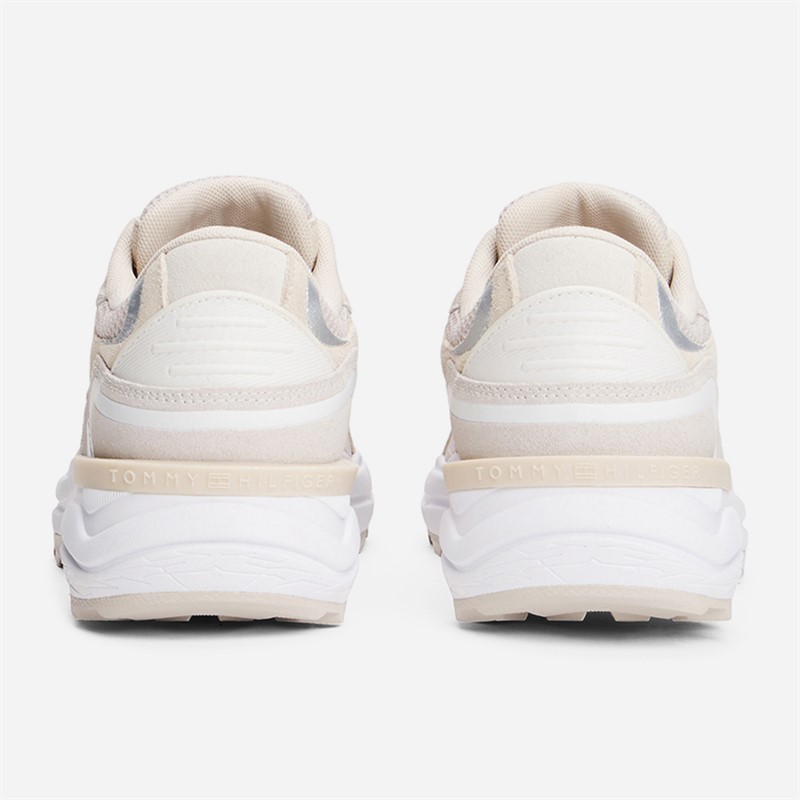 Tommy Hilfiger Womens Rugged Runner Trainers Newsprint/Light Grey