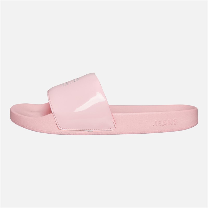 Tommy Hilfiger Womens Flag Pool Sliders Misty Pink