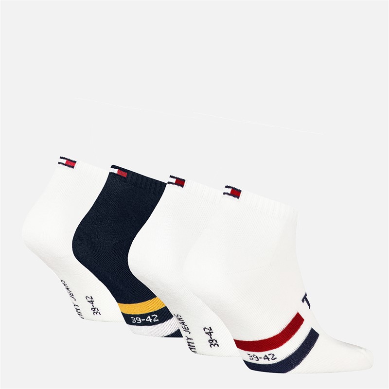 Tommy Hilfiger Four Pack Quarter Socks White/Navy White / Navy