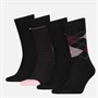 Tommy Hilfiger Mens Check Stripe Dot Four Pack Socks Burgundy