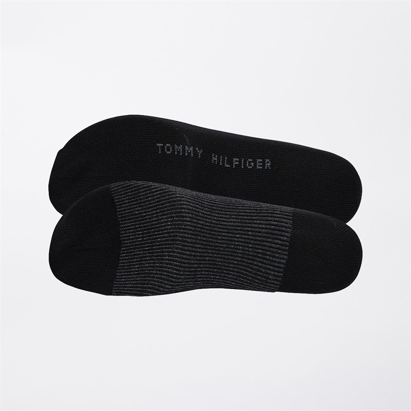 Tommy Hilfiger Mens Irregular Herringbone Two Pack Socks Black