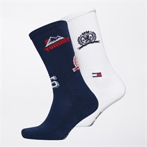 Tommy Hilfiger Two Pack Patch Socks Navy