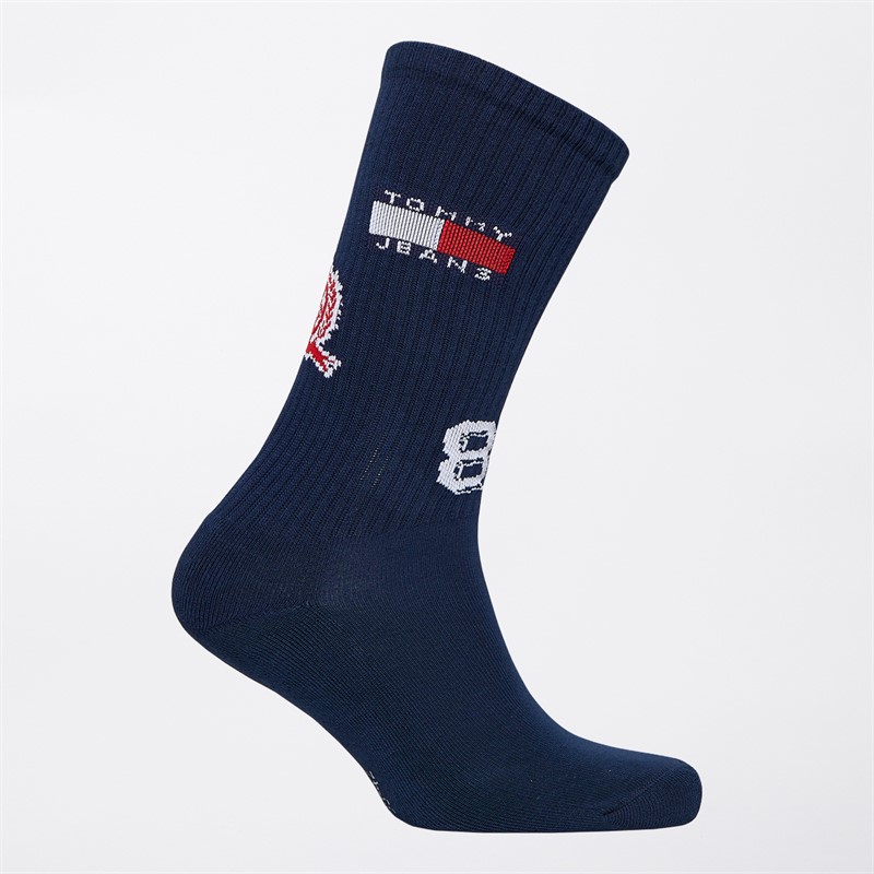 Tommy Hilfiger Two Pack Patch Socks Navy