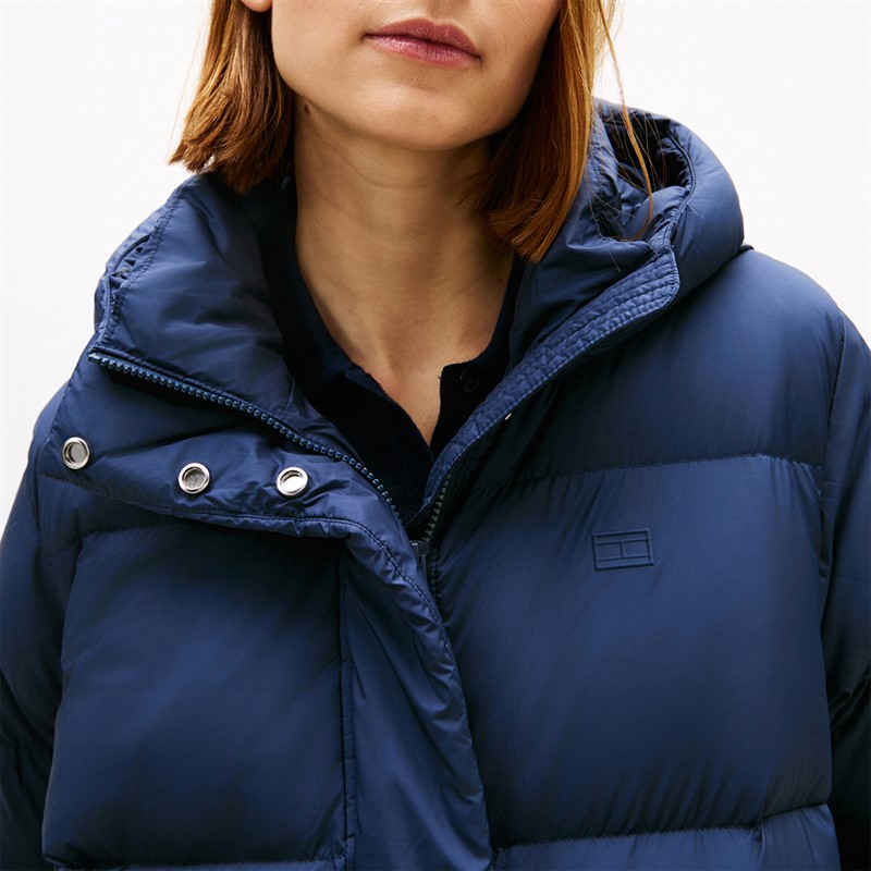 Tommy Hilfiger Womens Modern Down Coat Dark Night Navy