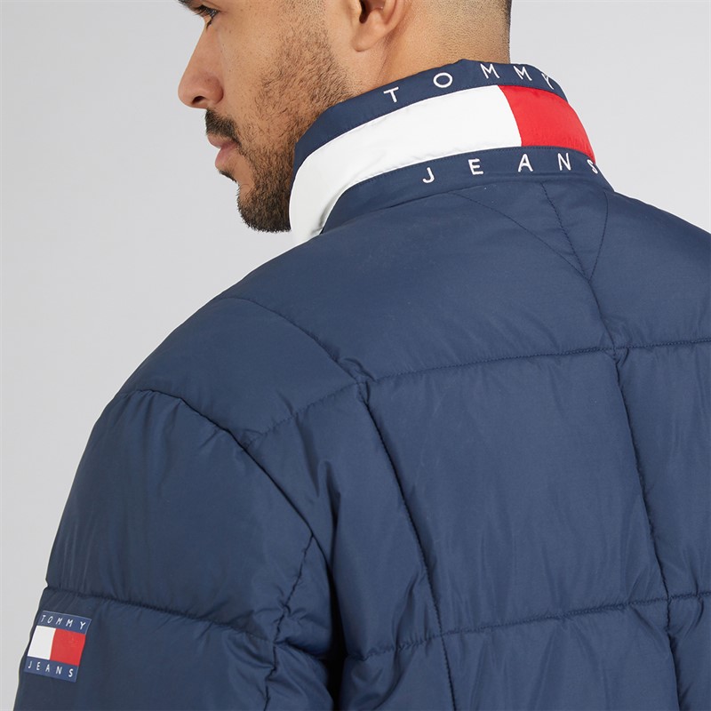 Tommy Hilfiger Mens Dna Collar Puffer Coat Dark Night Navy