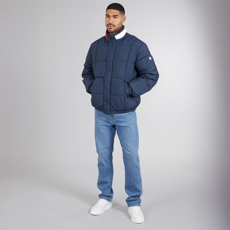 Tommy Hilfiger Mens Dna Collar Puffer Coat Dark Night Navy