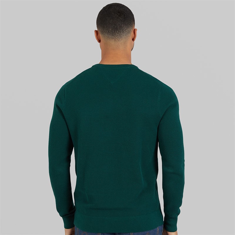 Tommy Hilfiger Mens Essential Crew Neck Jumper Ornamental Green Heather
