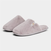 Tommy Hilfiger Womens Faux Fur Mule Slippers Lilac Dusk