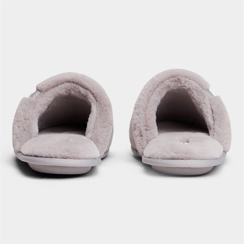 Tommy Hilfiger Womens Faux Fur Mule Slippers Lilac Dusk