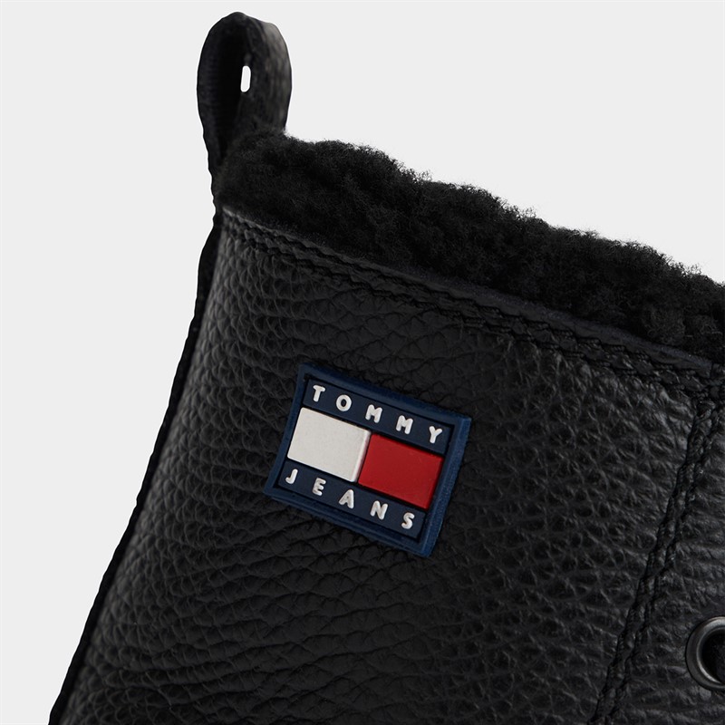 Tommy Hilfiger Womens Urban Warm Lined Lace Up Boots Black