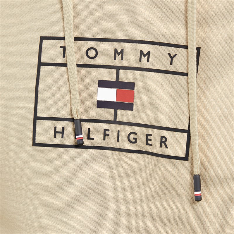 Tommy Hilfiger Mens Graphic Hoodie Surplus Khaki