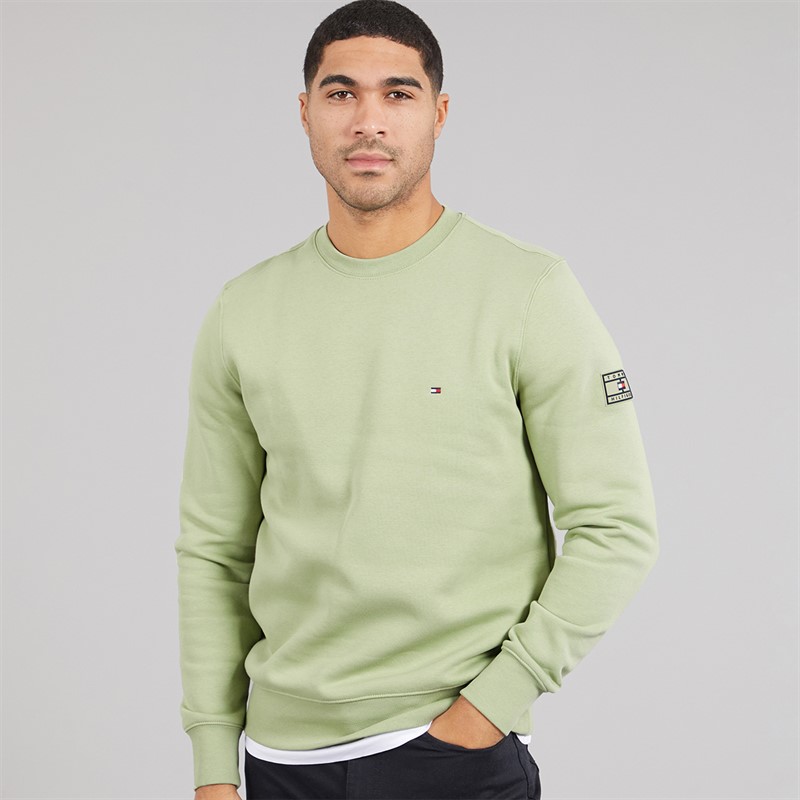 Tommy Hilfiger Mens Sleeve Badge Sweatshirt Earth Sage