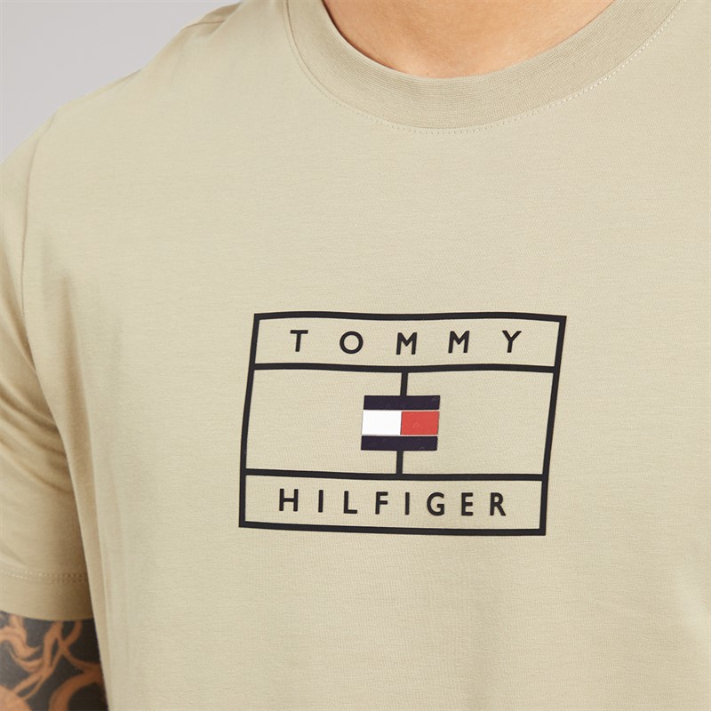Tommy Hilfiger Mens Graphic T-Shirt Surplus Khaki