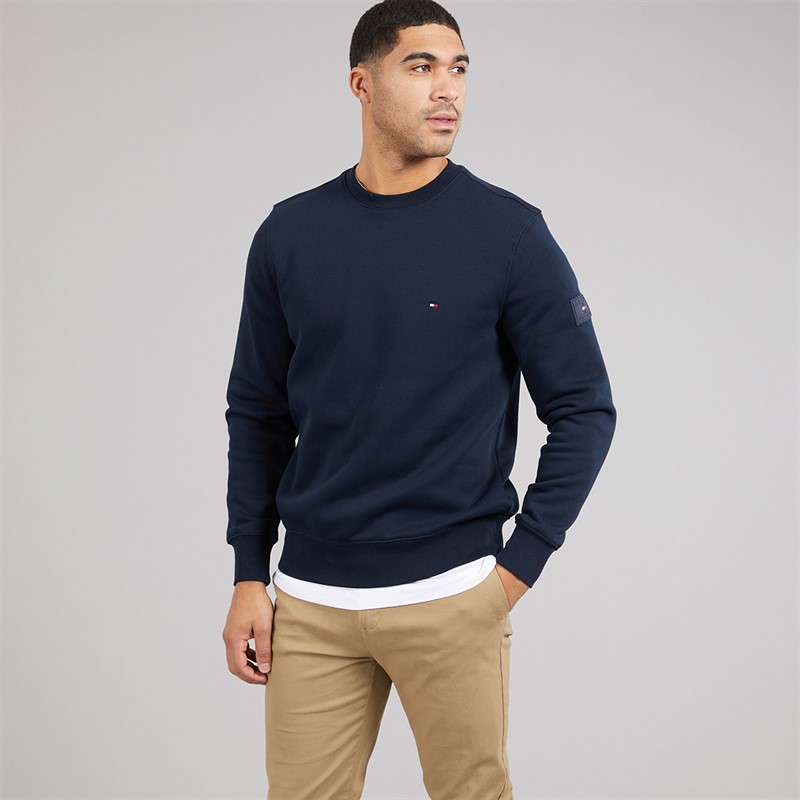 Tommy Hilfiger Mens Sleeve Badge Sweatshirt Desert Sky