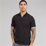 Tommy Hilfiger Mens Zip Up Polo Shirt Black