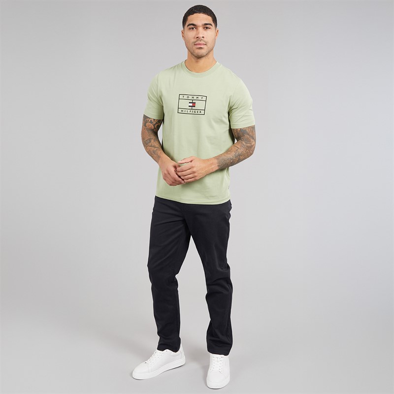 Tommy Hilfiger Mens Graphic T-Shirt Earth Sage