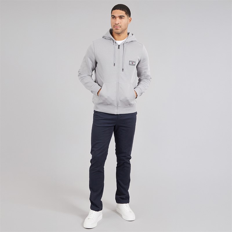 Tommy Hilfiger Mens Zip Up Hoodie Solar Grey