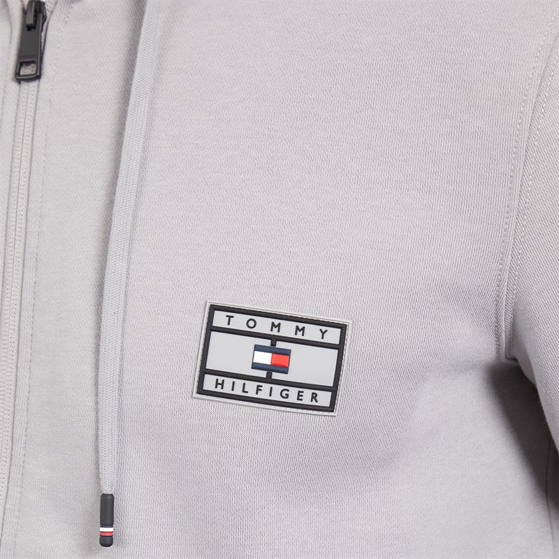 Tommy Hilfiger Mens Zip Up Hoodie Solar Grey
