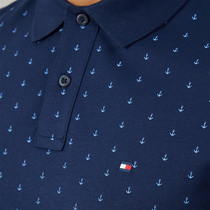 Tommy Hilfiger Mens Interlock Polo Shirt Carbon Navy