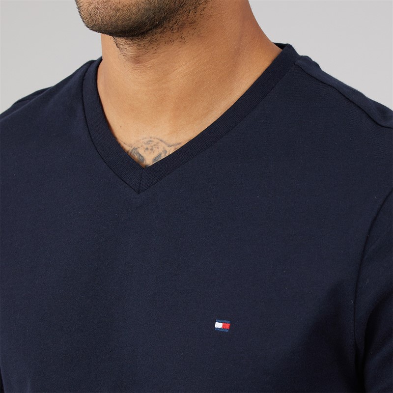 Tommy Hilfiger Mens Essential V-Neck T-Shirt Desert Sky