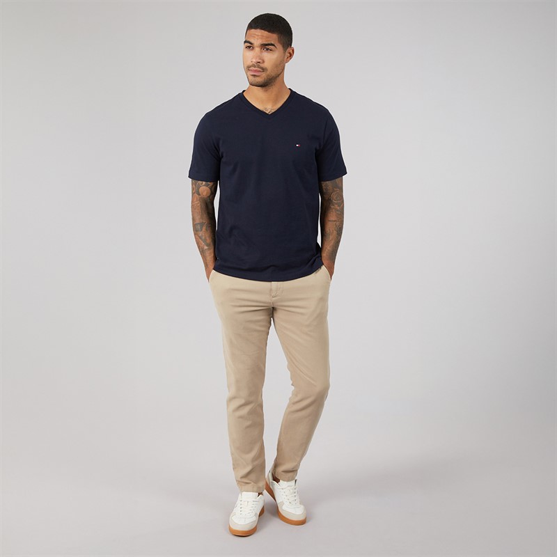 Tommy Hilfiger Mens Essential V-Neck T-Shirt Desert Sky