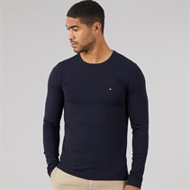 Tommy Hilfiger Mens Stretch Slim Long Sleeve T-Shirt Desert Sky