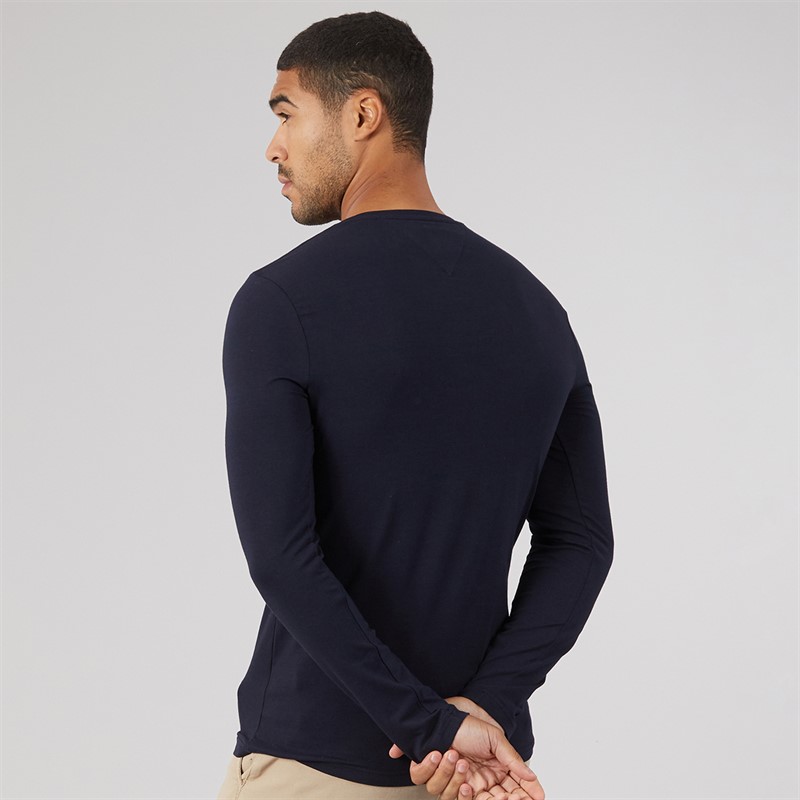 Tommy Hilfiger Mens Stretch Slim Long Sleeve T-Shirt Desert Sky
