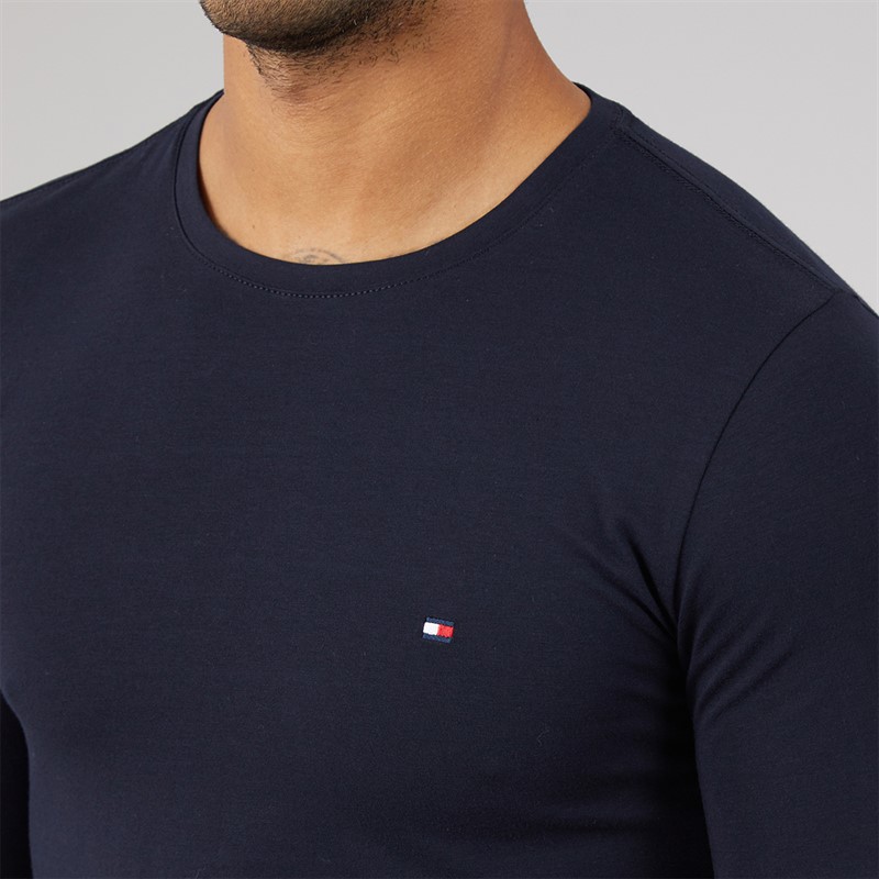 Tommy Hilfiger Mens Stretch Slim Long Sleeve T-Shirt Desert Sky