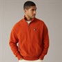 Tommy Hilfiger Mens Tommy Flag Elevated 1/4 Zip Sweatshirt Rusty Ochre