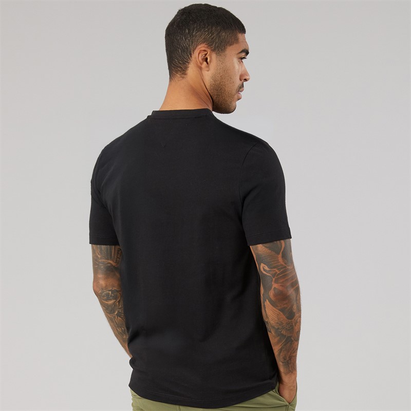 Tommy Hilfiger Mens Essential V-Neck T-Shirt Black