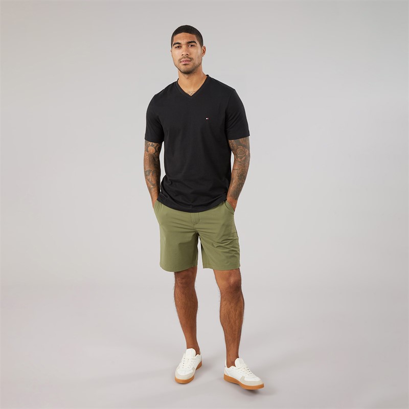 Tommy Hilfiger Mens Essential V-Neck T-Shirt Black