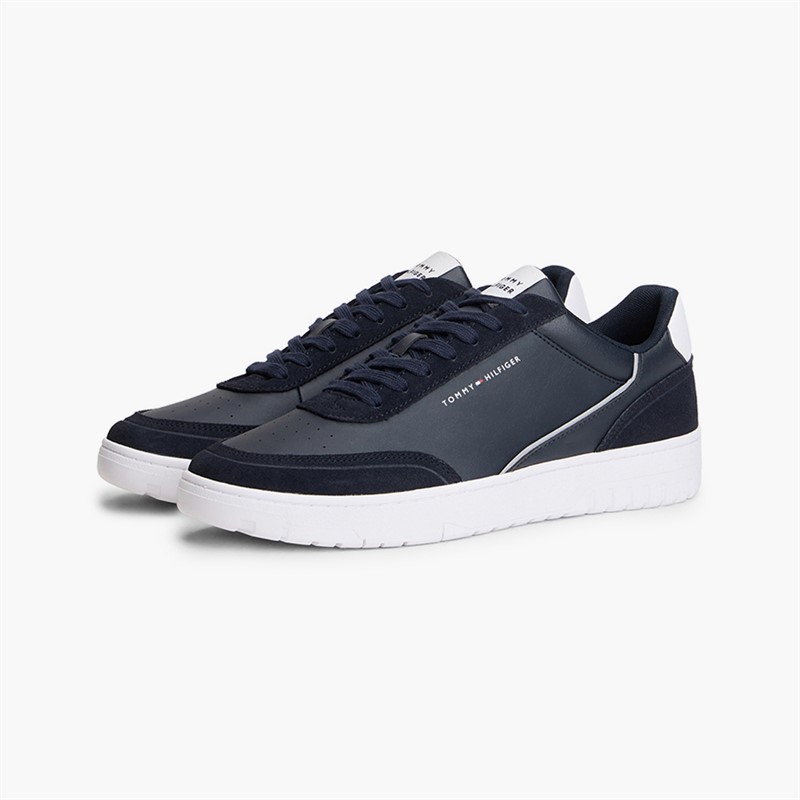 Tommy Hilfiger Mens Basket Core Trainers Desert Sky/Universal Grey