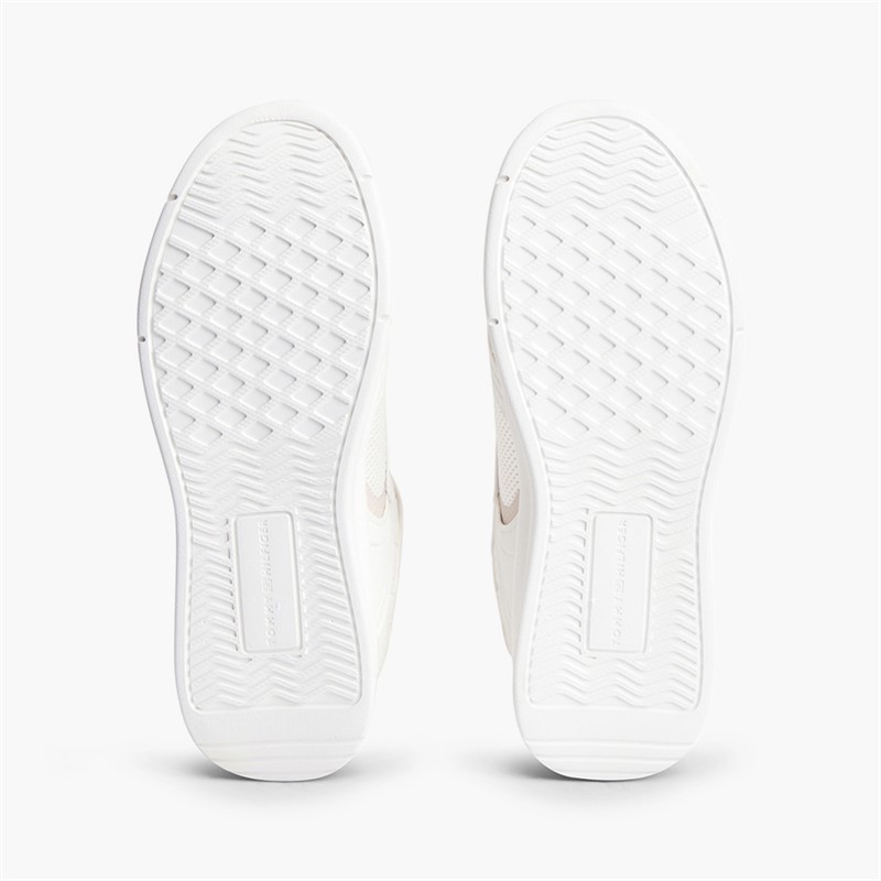 Tommy Hilfiger Mens Lightweight Runner Trainers Ecru