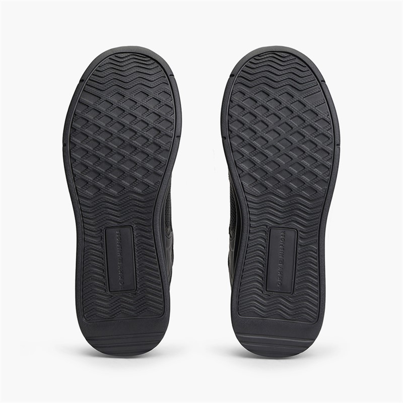 Tommy Hilfiger Mens Lightweight Runner Trainers Black