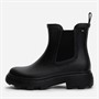Tommy Hilfiger Womens Rubber Flag Cleated Rain Boots Black
