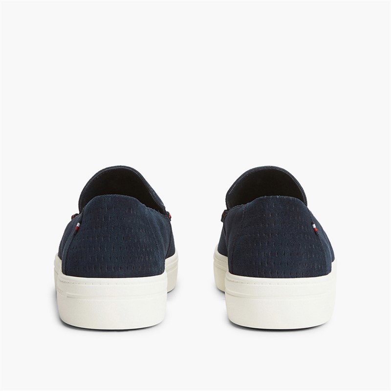 Tommy Hilfiger Mens Modern Light Suede Loafers Desert Sky