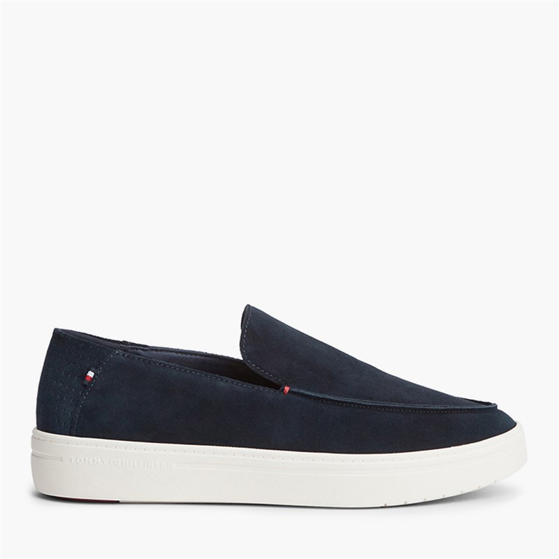 Tommy Hilfiger Mens Modern Light Suede Loafers Desert Sky
