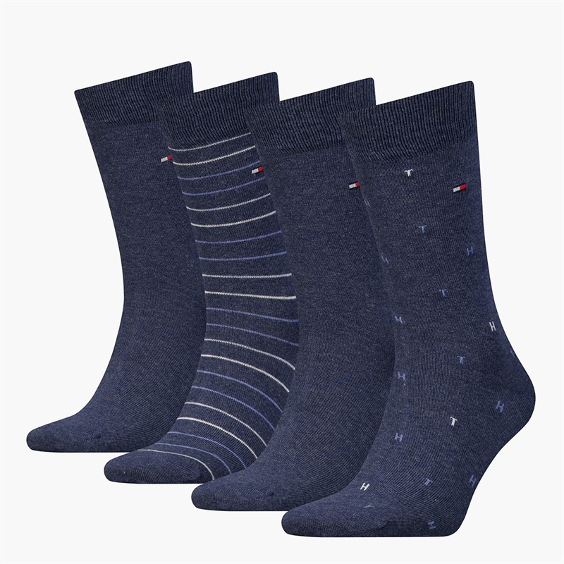 Tommy Hilfiger Mens Four Pack Gift Box Tin Socks Jeans
