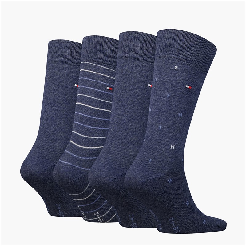 Tommy Hilfiger Mens Four Pack Gift Box Tin Socks Jeans